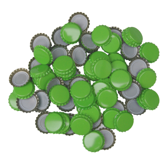 100 Light Green Crown Caps 26mm For Beer Bottles The Homebrew Centre